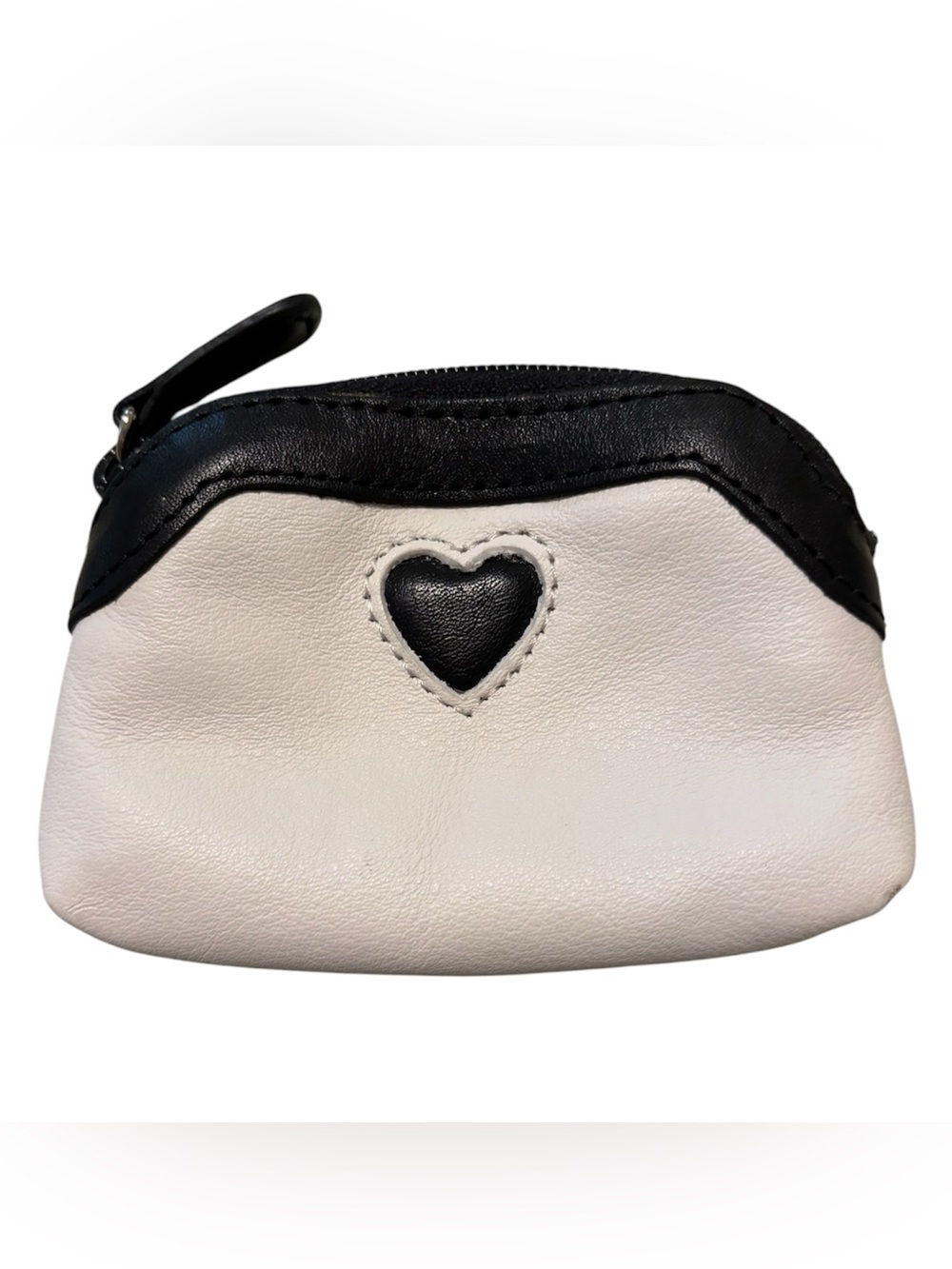 Brighton black and white zipping purse